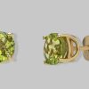 Joyas Joyeria Juan Manuel | Pendientes En Oro Amarillo 18 Quilates Con Peridoto