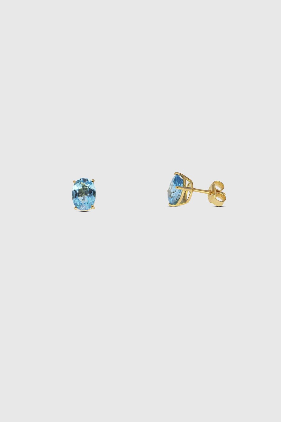 Joyas Joyeria Juan Manuel | Pendientes Oro Amarillo 18 Quilates Con Topacios Azules Suizos