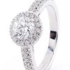 Joyas Joyeria Juan Manuel | Anillo Pedida Oro Blanco 18 Quilates Con Diamantes Talla Brillante Ca-Ma