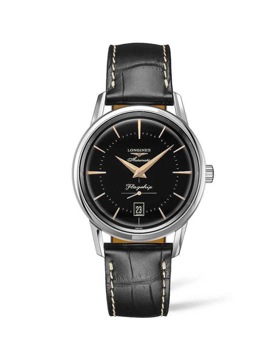 Relojes Longines | Flagship Heritage Autom Tico Acero Esfera Negra 38,50Mm