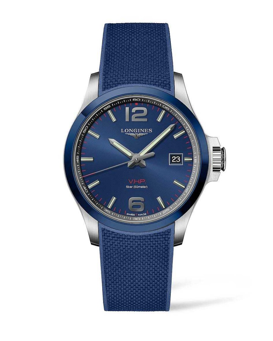 Relojes Longines | Conquest V.H.P. Cuarzo Con Esfera Azul Grabado 43Mm