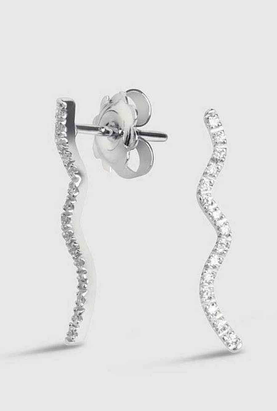 Joyas Joyeria Juan Manuel | Pendientes Oro Blanco 18 Quilates Y Brillantes