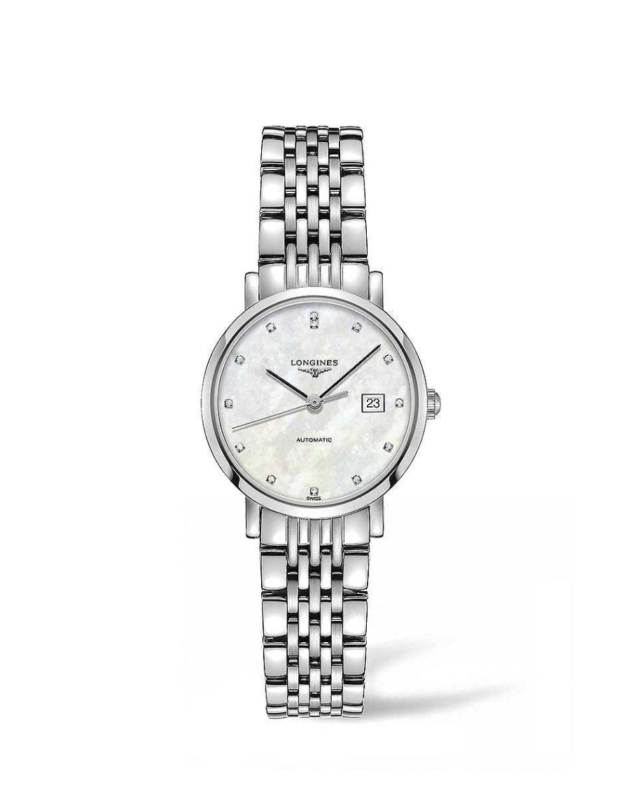 Relojes Longines | Elegant Collection Autom Tico Acero Diamantes Esfera Blanca Nacarada 29Mm