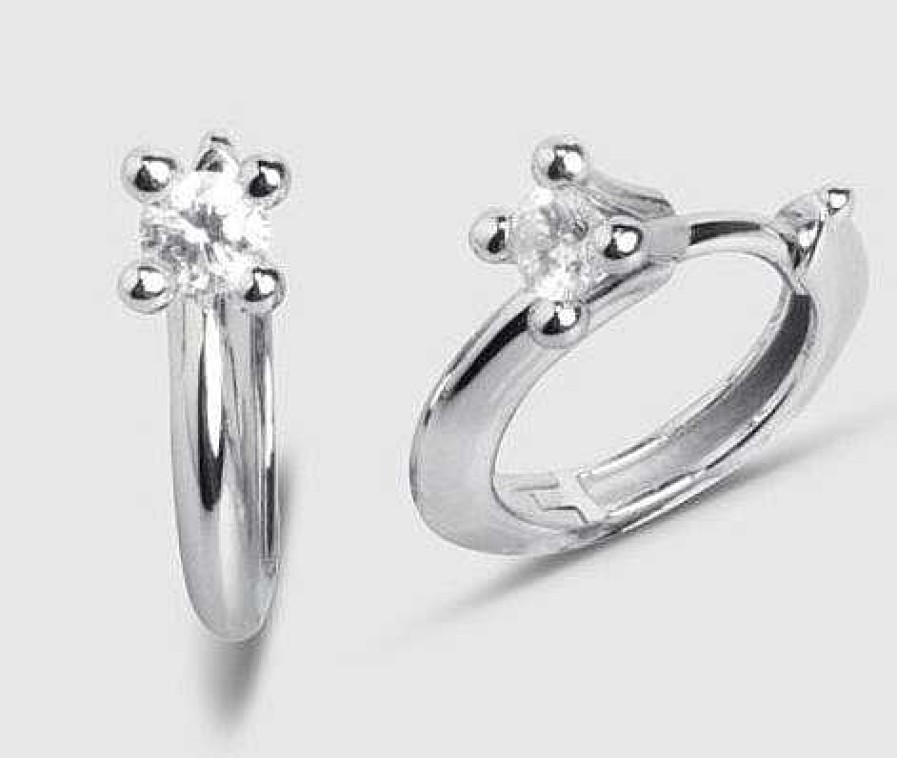 Joyas Joyeria Juan Manuel | Pendientes Oro Blanco 18 Quilates Y Brillantes