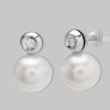 Joyas Joyeria Juan Manuel | Pendientes Oro Blanco 18 Quilates, 2 Brillantes Hsi Y Perlas Cultivadas