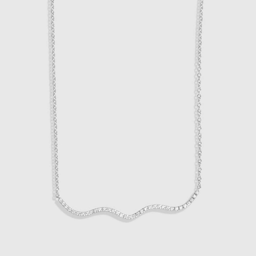 Joyas Joyeria Juan Manuel | Collar Oro Blanco 18 Quilates Y Brillantes