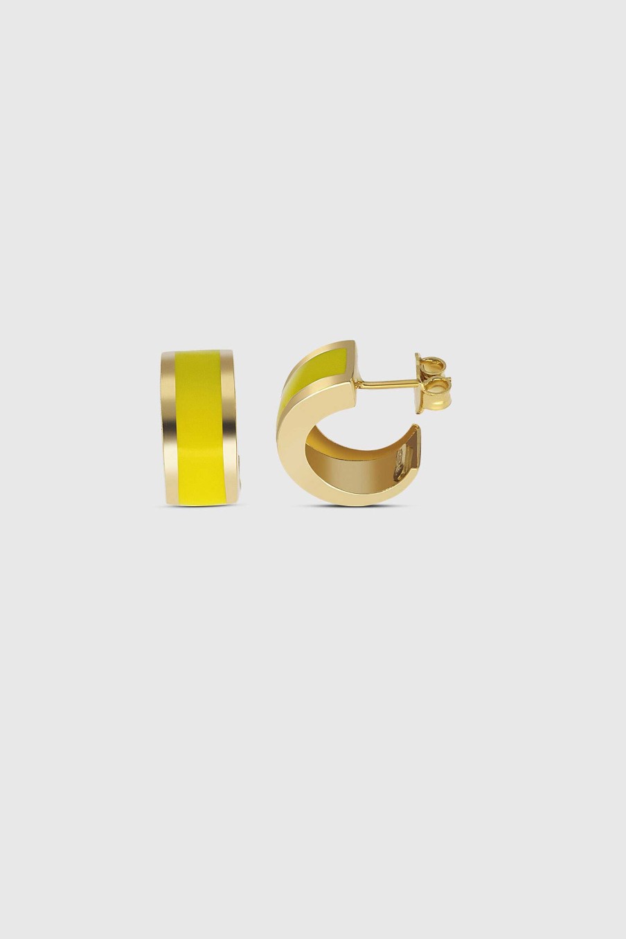 Joyas Joyeria Juan Manuel | Pendientes Oro Amarillo 18 Quilates Con Esmalte Amarillo