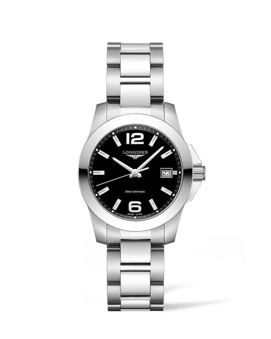 Relojes Longines | Conquest Cuarzo Acero Esfera Negra 34Mm