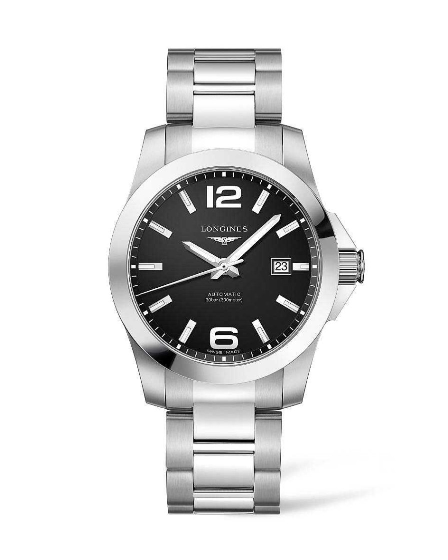 Relojes Longines | Conquest Autom Tico Acero Con Esfera Negra 41Mm