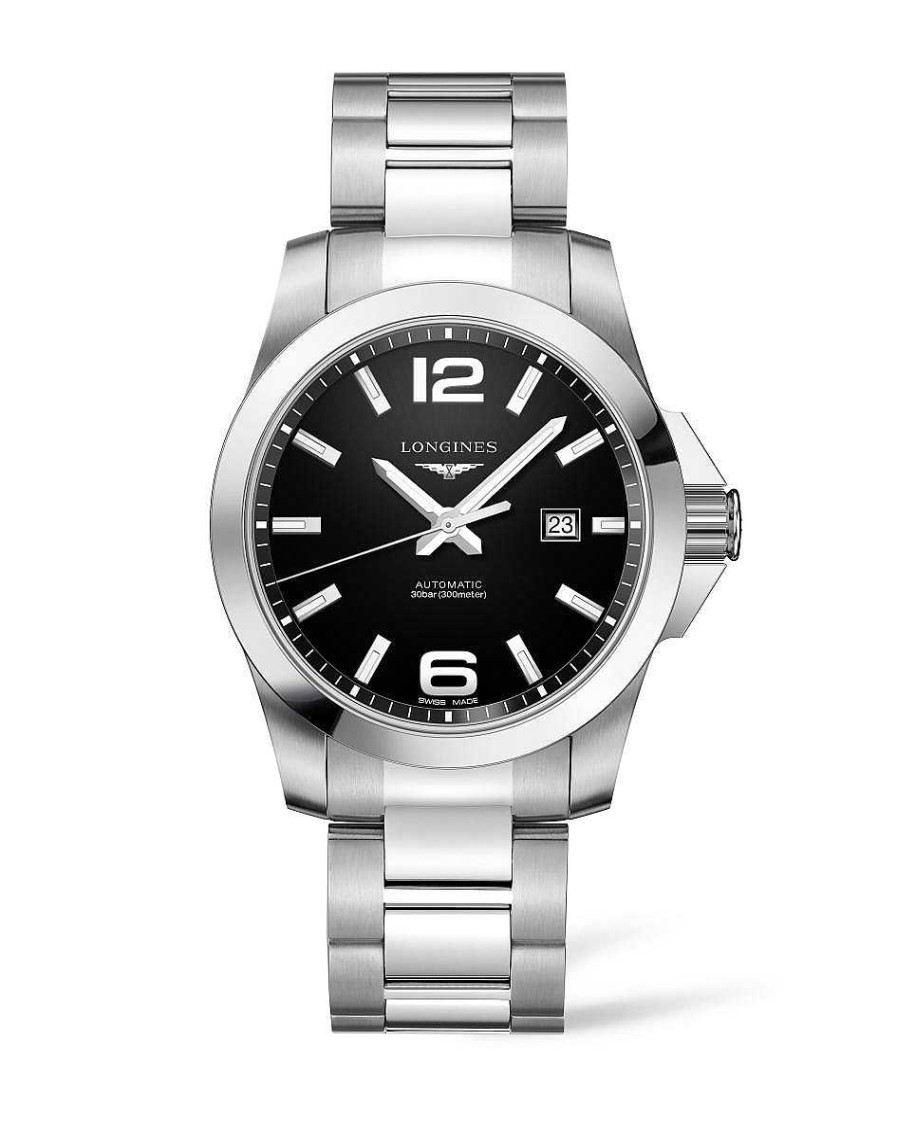 Relojes Longines | Conquest Autom Tico Acero Esfera Negra 43Mm