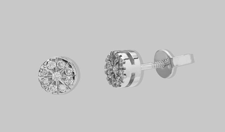 Joyas Joyeria Juan Manuel | Pendientes Oro Blanco 18 Quilates Y Brillantes