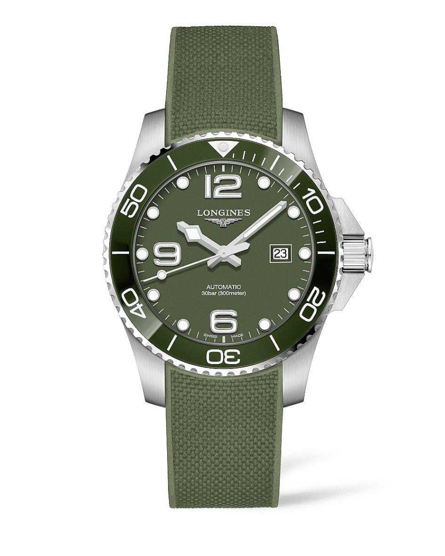 Relojes Longines | Hidroconquest Autom Tico Acero/Cer Mica Esfera Verde 43Mm