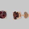 Joyas Joyeria Juan Manuel | Pendientes Oro Rosa 18 Quilates Con Granates